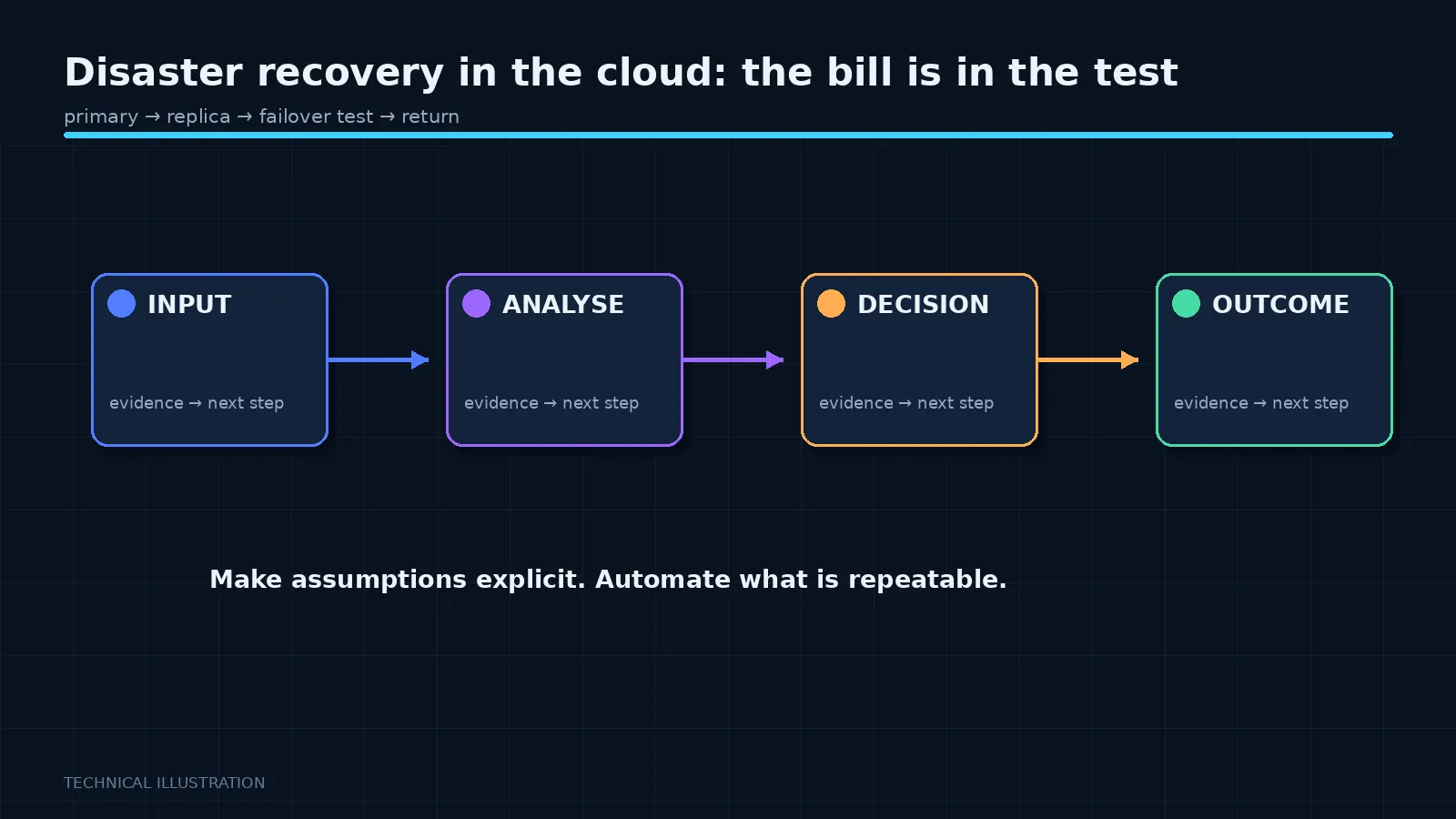 Illustration: Disaster recovery in the cloud: the bill is in the test