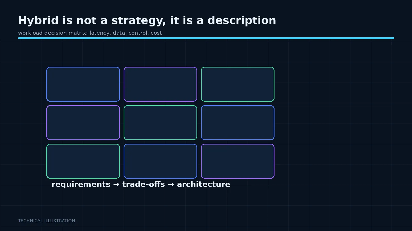 Illustration: Hybrid is not a strategy, it is a description